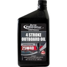Star Brite Starbrite® - Pro Star 25W-40 Sentetik Karışımlı 4 Zamanlı Marin Motor Yağı (946 Ml): Yüksek Devirlerde Maksimum Güç, Üstün Koruma!