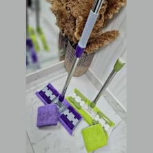Die Grup Sihirli Mop Yer Fayans Duvar Yüzey Temizlik Mikrofiber Mandallı Mop, Teleskopik Saplı Istediğin Bezi Tak Kullan Hediye Yedek Bez ' Li