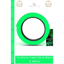 #fosforlubant Işıldayan Photoluminescent Acil Çıkış Emniyet Ev Bahçe 4 Metre Fosforlu Yeşil Şerit Bant