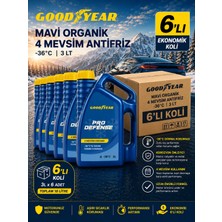 Goodyear 6'lı Mavi Organik 4 Mevsim Antifriz -36°c 3 Lt ( 6 x 3 Litre)