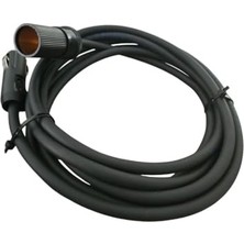 Die Grup Araç Çakmak Uzatma Kablosu 12-24 Volt 16 Amper 2 X1,5mm Ttr Bakır 3 Mt-Siyah