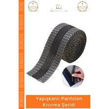#pantolonkıvırma Polyester Esnek Dayanıklı Pratik Dikişsiz Paça Onarım Yapışkanlı Pantolon Kıvırma Şeridi - 4 Adet