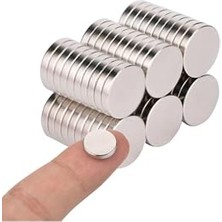 Die Grup Dünya Magnet 15 Adet - Yuvarlak Neodyum Mıknatıs, Çap: 10X2 Mm, Güçlü Magnet, N35 Kalite