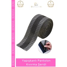#pantolonkıvırma Polyester Esnek Dayanıklı Pratik Dikişsiz Paça Onarım Yapışkanlı Pantolon Kıvırma Şeridi - 2 Adet