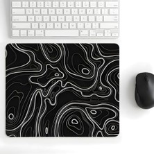 Die Grup 18X22 cm Desenli Baskılı Mouse Pad Kaymaz Kauçuk Taban Ofis ve Home Ofis Kullanımına Uygun Komik Yazılı Tasarım Yüksek Baskı Kaliteli Küçük Boy Mouse Pad Bilgisayar Laptop Aksesuarı (Typography Siyah)