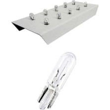 Die Grup 10 Adet 12V T5 1.2W Mini Dipsiz Standart Renk Ampul