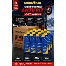 Goodyear 12'li Kırmızı Organik Antifriz -56 °c 1 Lt ( 12 x 1 Litre)