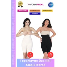 #korse Iz Göstermeyen Kaymaz Dikişsiz Vücut Şekillendiren Kalça Toparlayıcı Klasik Korse 6'lı Set