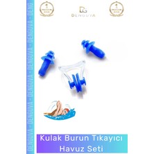 #kulaktıkacı Su Geçirmez Silikon Profesyonel Yüzücü Kulak Tıkacı Burun Klipsli Su Burun Tıkayıcı Havuz Seti