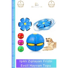 #frizbi Işıklı Zıplayan Köpek Oyuncağı Interaktif Esnek Dayanıklı Parlayan Frizbi Evcil Hayvan Topu - 1 Adet