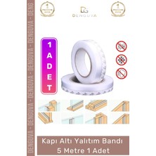 #şeritbant Polimer Silikon Şeffaf Kapı Altı Yalıtım Isı Toz Haşere Engelleyici Şerit Bant 5mt 1 Adet