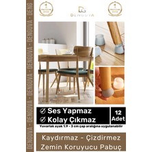 #masapabucu Silikon Mobilya Koruyucu Sandalye Çizik Önleyici Gürültü Kesici Pabuç Ayak Kılıf 12 Adet