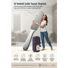 Transformacion 10 Yedekli Çelik Topuk Törpüsü - 304 Paslanmaz Metal Pedikür Ayak Törpü Aleti, Ergonomik Ölü Deri ve N Asır Temizleyici Set 721909