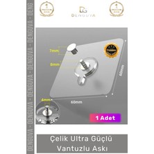 #vantuzluaskı Şeffaf Kendinden Yapışkanlı Su Geçirmez 10 kg Kapasiteli Güçlü Vantuzlu Askı 1 Adet