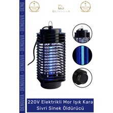 #sinekkovucu 220V Elektrikli Etkili Pratik Gece Lambalı Sivrisinek Kıran Haşere Kovucu Mor Işık Kara