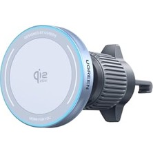 Die Grup Ugreen 25 W Magflow Kablosuz Araç Şarj Cihazı, Magsafe Qi2 Sertifikalı Hızlı Şarj Cradle Mount iPhone 17/16/15/14/13/12 Serisi, Usb-C Kablolu Havalandırma Klipsi Güvenli Tutucu