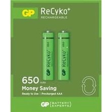 Marsilyan Gp Recyko 650MAH Aaa Şarjlı Ince Pil 63C092  2li Kart (K95)