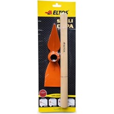 Die Grup Eltos Profesyonel Saplı Bahçe Çapası, Dayanıklı Metal, Ergonomik Ahşap Saplı Toprak Havalandırma ve Yabani Ot Temizleme Aleti (Sivri)
