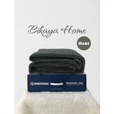 Bikaya Home Modern Line 2 Parça Tek Kişilik Battaniye Seti - 150X220 cm - Orijinal Kutu - Yeni Renkler