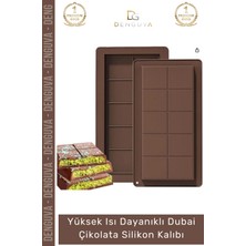 #çikolatakalıbı Esnek Kaliteli Profesyonel Mutfak Tasarım Isı Dayanıklı Dubai Çikolata Silikon Kalıbı - 1 Adet