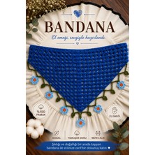 Bikaya Home El Yapımı Örgü Bandana | %100 Pamuk | Çok Amaçlı Bel Şalı | Yazlık & Hediyelik