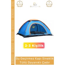 #kampçadırı Su Geçirmez Kolay Kurulum Hafif Taşınabilir Festival Sineklikli 2-3 Kişilik Kamp Çadırı