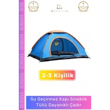 #kampçadırı Su Geçirmez Sineklikli Hafif Taşınabilir Festival Kolay Kurulum 2-3 Kişilik Kamp Çadırı