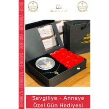 #incikolye Kırmızı Kokulu Güllü Tasarım Kutulu Sevgililer Günü Hediye Istiridye Inci Kolye Seti