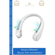 #boyunvantilatörü USB Şarjlı Taşınabilir Mini Sessiz Giyilebilir Şisel Serinletici Üflemeli Boyun Fan Vantilatörü
