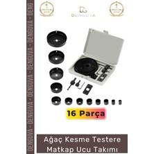 #matkapucu 16 Parça Metal Ahşap Panç Seti Profesyonel Güçlü Alçıpan Tavan Kesme Matkap Ucu Takımı