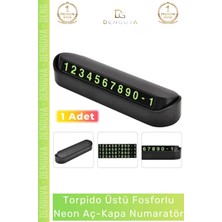 #fosforlunumaratör Araç Içi Mıknatıslı Telefon Numarası Yazma Paneli Şık Fosforlu Neon Aç Kapa Numaratör