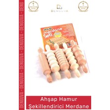 #oyunmerdanesi Kayın Ahşap 5li Set Oyun Hamuru Aktivite Eğitici Oyuncak Motor Beceri Bebek Çocuk Merdane 5'li Set