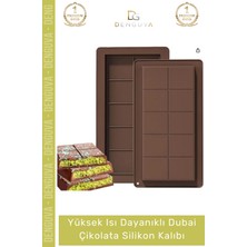 #çikolatakalıbı Esnek Kaliteli Profesyonel Mutfak Tasarım Isı Dayanıklı Dubai Çikolata Silikon Kalıbı - 2 Adet