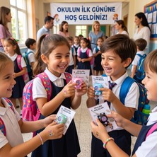Atölye Mila 10'lu Okuluna Hoş Geldin Temalı Taş Kağıt Makas Oyuncağı Konsept Hediyelik