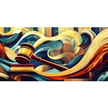 Aden Dijital Dekoratif  Adalet Temalı Dekor Kanvas Tablo