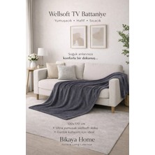 Bikaya Home Wellsoft 130X170 cm Tv Battaniyesi | Yumuşak Dokulu | Hafif ve Sıcak Tutan | Koltuk & Kanepe Örtüsü