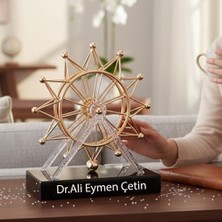 Keyfim Shop Kişiye Özel Masa Üstü Kinetik Denge Dekoru Hareketli Metal Obje