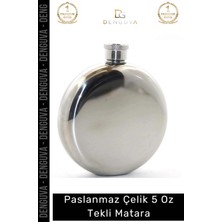 #termosmatara Paslanmaz Çelik Soğuk Tutan Taşınabilir Şık Kaliteli Alkollü 5 Oz Tekli Içecek Matara