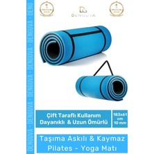 #yogamatı Taşıma Askılı Kaymaz Pilates Yoga Kamp Spor Fitness Konfor Meditasyon Minderi 10 mm Mat