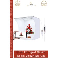 #fotoğrafçadırı Beyaz LED Işıklı Katlanabilir Portatif Profesyonel Stüdyo Ürün Fotoğraf Çekim Çadırı