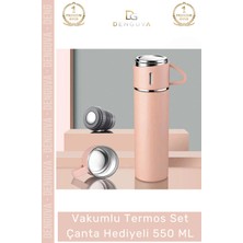 #çeliktermos Paslanmaz Çelik Vakumlu Isı Koruyan Kamp Outdoor Bardaklı Termos Set Çanta Hediyeli 550 ml