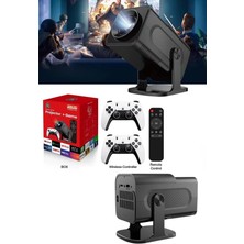 Ototechparca 4K Android Smart Wi-Fi Çift Kollu Projeksiyon Game Box Kumandalı Taşınabilir Yeni Nesil