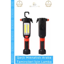 #ledlamba Şarj Edilebilir Mıknatıslı LED Fener Atölye Çalışma Güçlü Araba Tamircileri Için Lamba