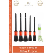 #detayfırçası Profesyonel Motor Jant Iç Dış Bakım Klima Havalandırma Temizlik Detay Fırçası Seti 5+1