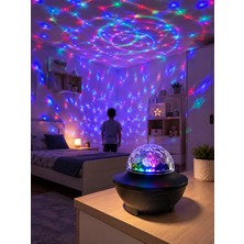 Ototechparca Müzikli Rgb Disko Lambası Bluetooth Hoparlörlü Renkli Parti Işığı USB Tf Kart Girişli
