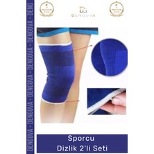 #sporcudizliği Profesyonel Kompresyon Destekli Ergonomik Esnek Nefes Alan Fit Örme Sporcu Dizlik 2'li Seti