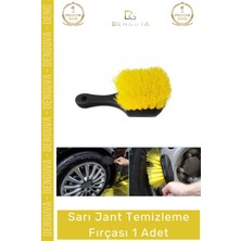 #temizlemefırçası Sarı Ergonomik Saplı Profesyonel Oto Bakım Ürünü Güçlü Sert Kıllı Jant Temizleme Fırçası