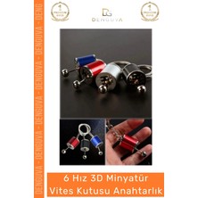 #anahtarlık 6 Hız 3D Minyatür Metal Manuel Hareketli Vites Hediye Aksesuar Oto Vites Anahtarlık