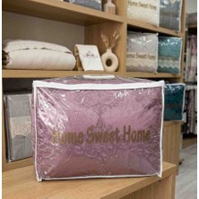Home Sweet Home Kybele Çift Kişilik Dantelli Yatak Örtüsü Takımı Mürdüm