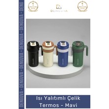#termos Sızdırmaz Vakumlu Isı Korumalı Paslanmaz Dayanıklı Ergonomik Modern Şık Çelik Termos Mavi